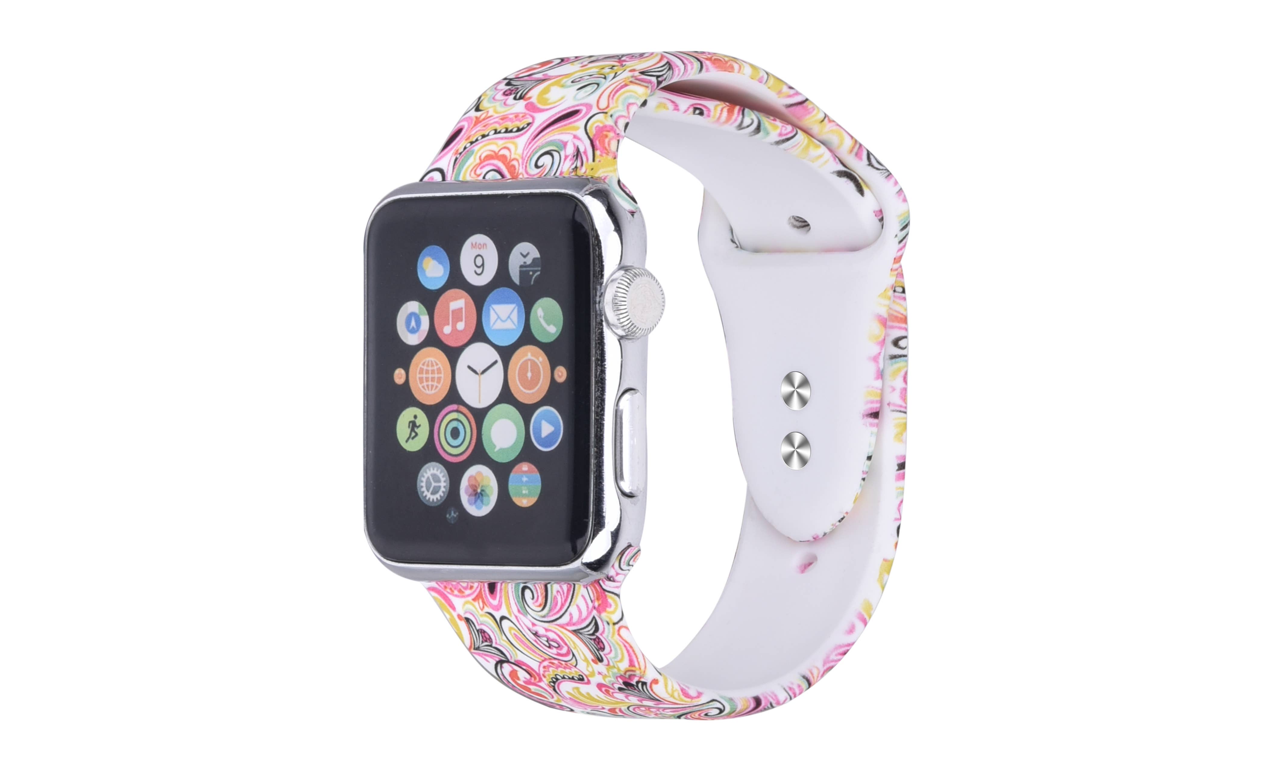 Paisley Printed Silicone Bands Apple Watch: 42/44/45mm