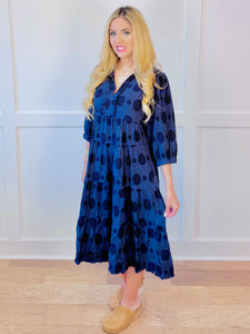 Dot dress NAVY