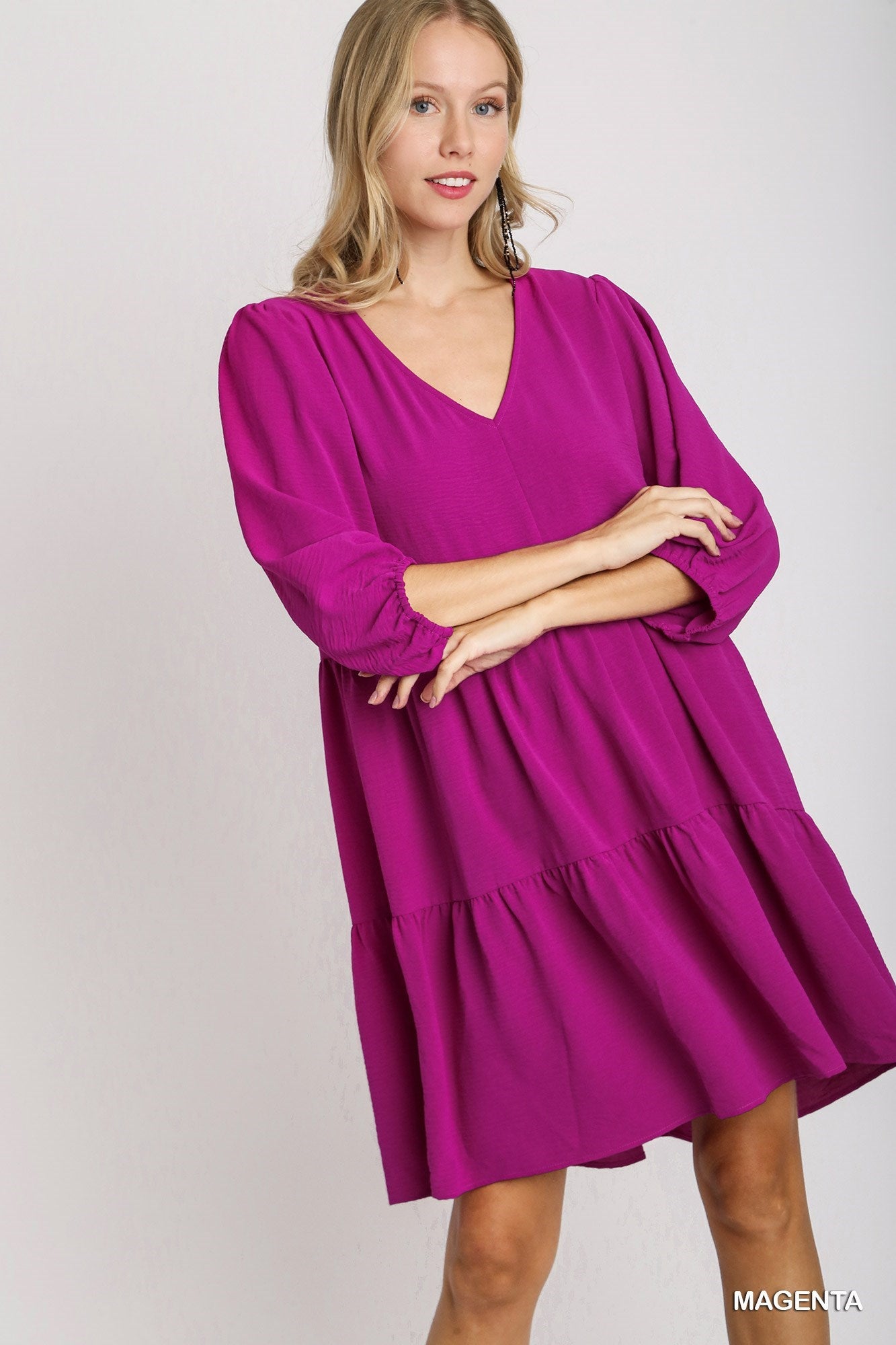 Louise dress MAGENTA