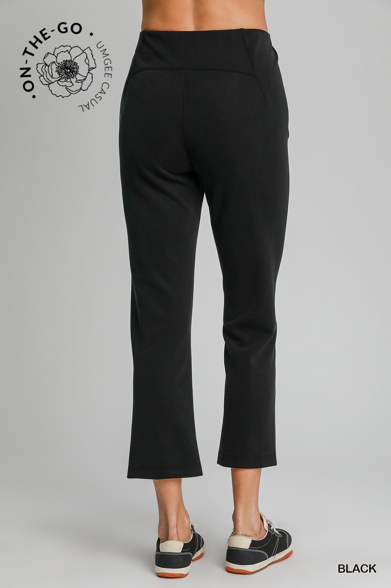 CROP pants BLACK