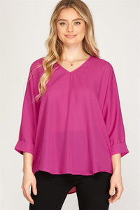 Megan top MAGENTA