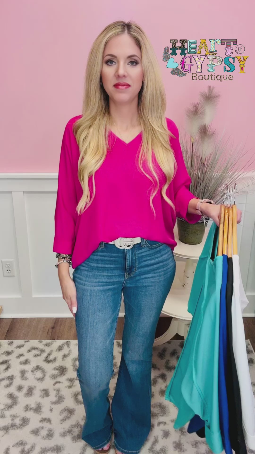 Megan top MAGENTA